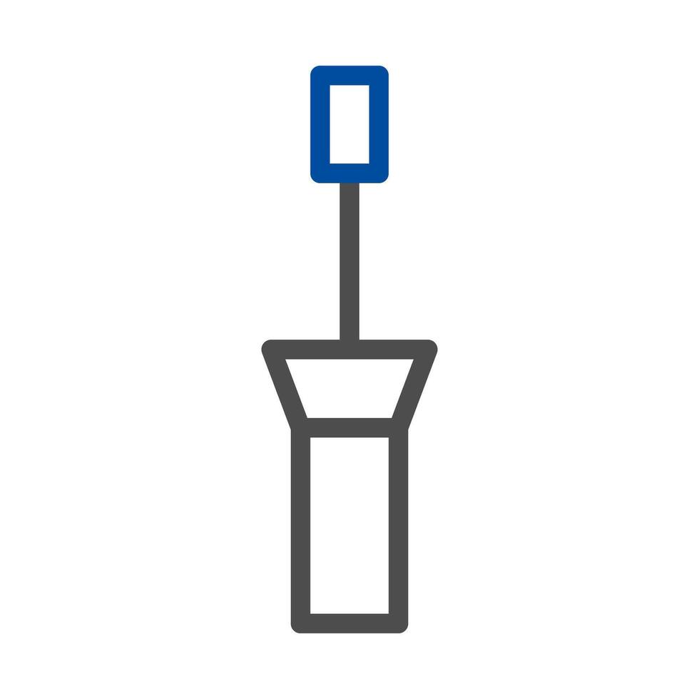 Screwdriver icon, tool for repair and construction. Concept of maintenance and service. vector