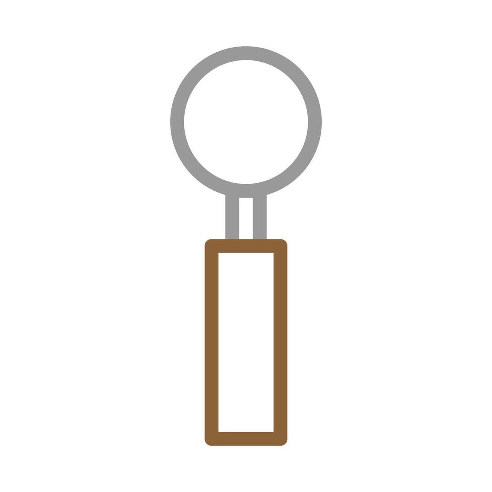 Ice cream scoop with wooden handle. Concept of summer, dessert, and kitchenware. vector