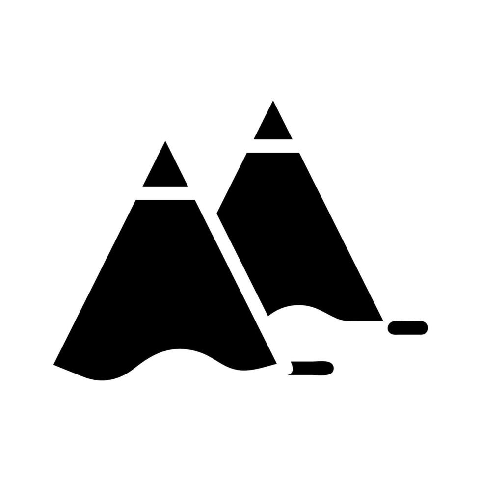 Mountain peak icon. Concept of exploration, hiking, and adventure. vector