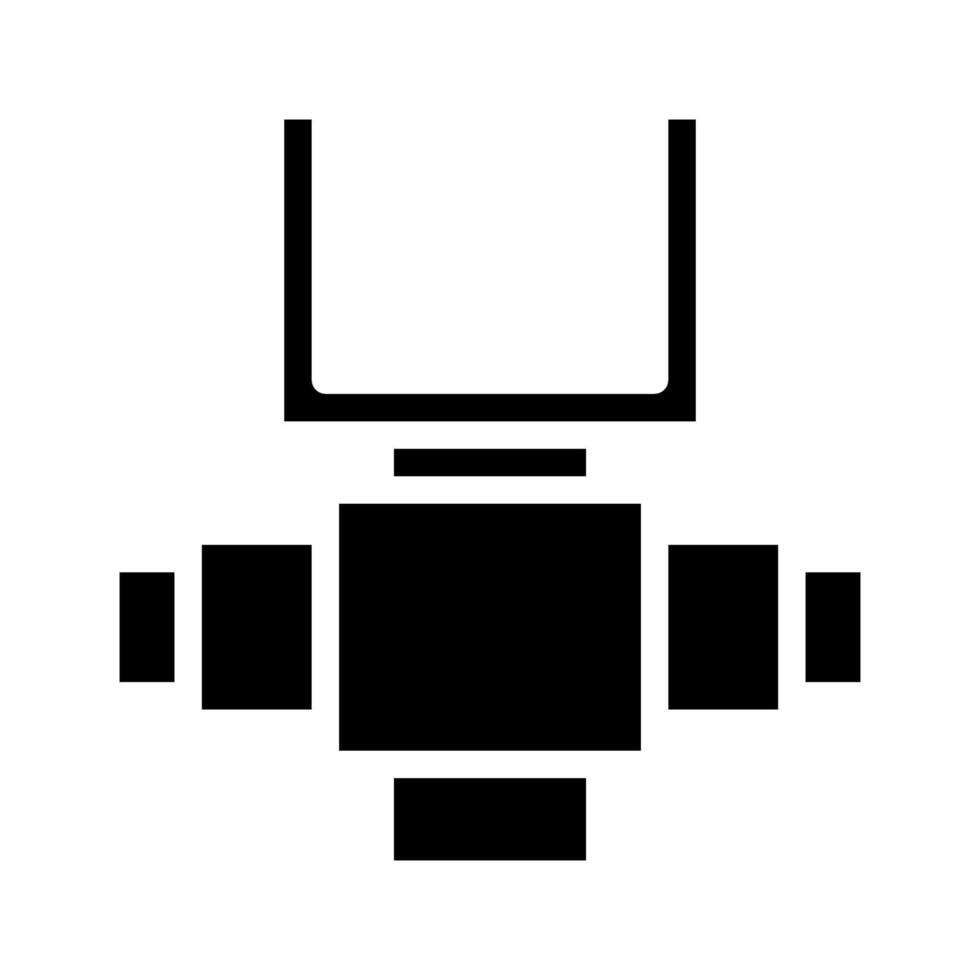 Overhead studio lighting icon. Concept of photography, illumination, and equipment. vector