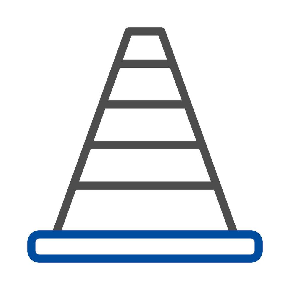 Traffic cone icon. Concept of road safety, construction, and warning. vector