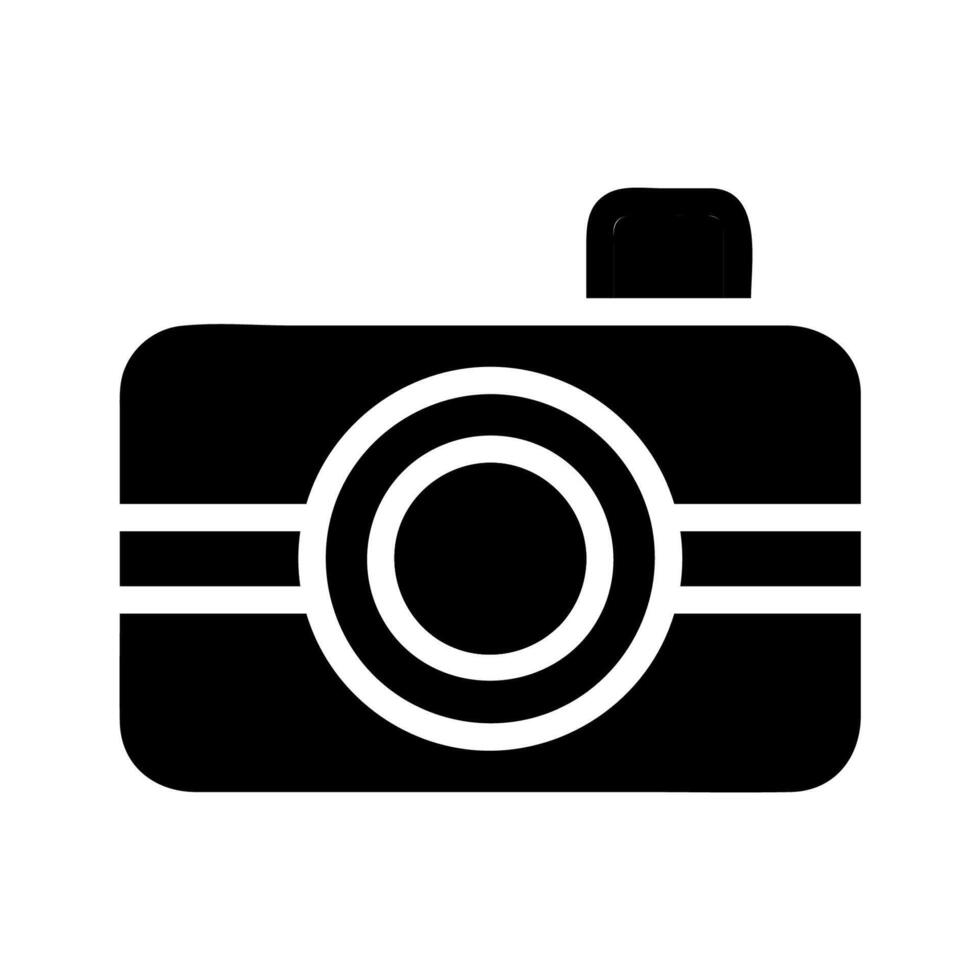 Camera icon silhouette. Concept of photography, image, and technology. vector