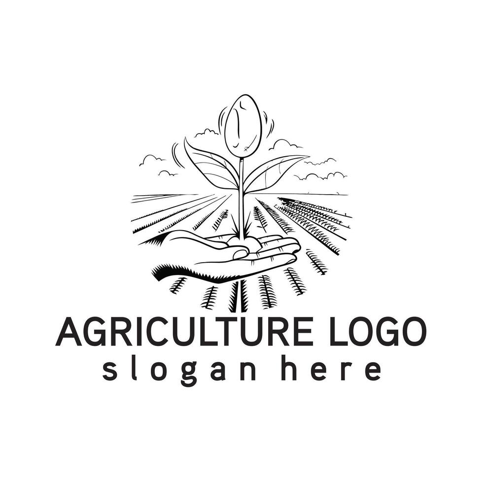 landscape junk removal lawn care and agriculture logo vector