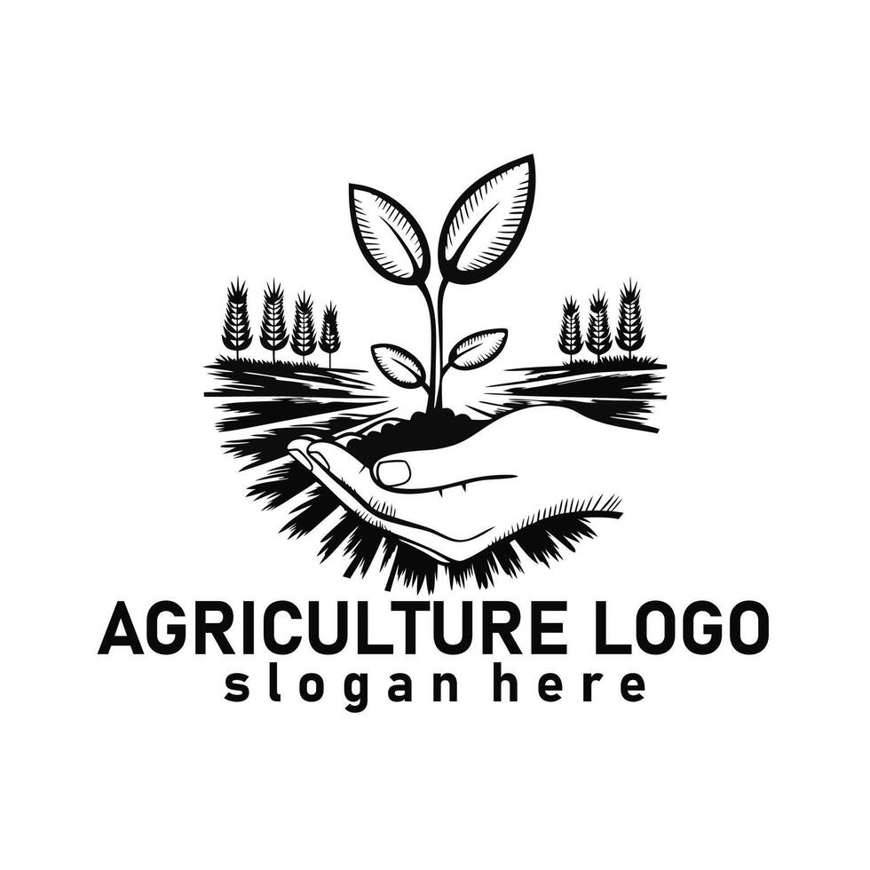 distinctive logo for farm and agriculture companies vector