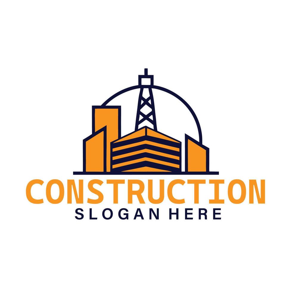 minimalist real estate construction property mortgage realtor logo design vector