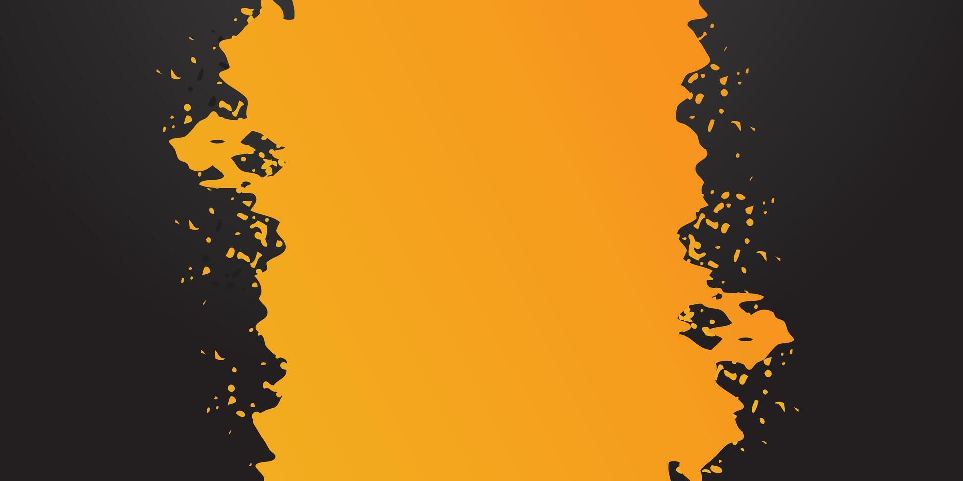 Abstract grunge yellow black background vector