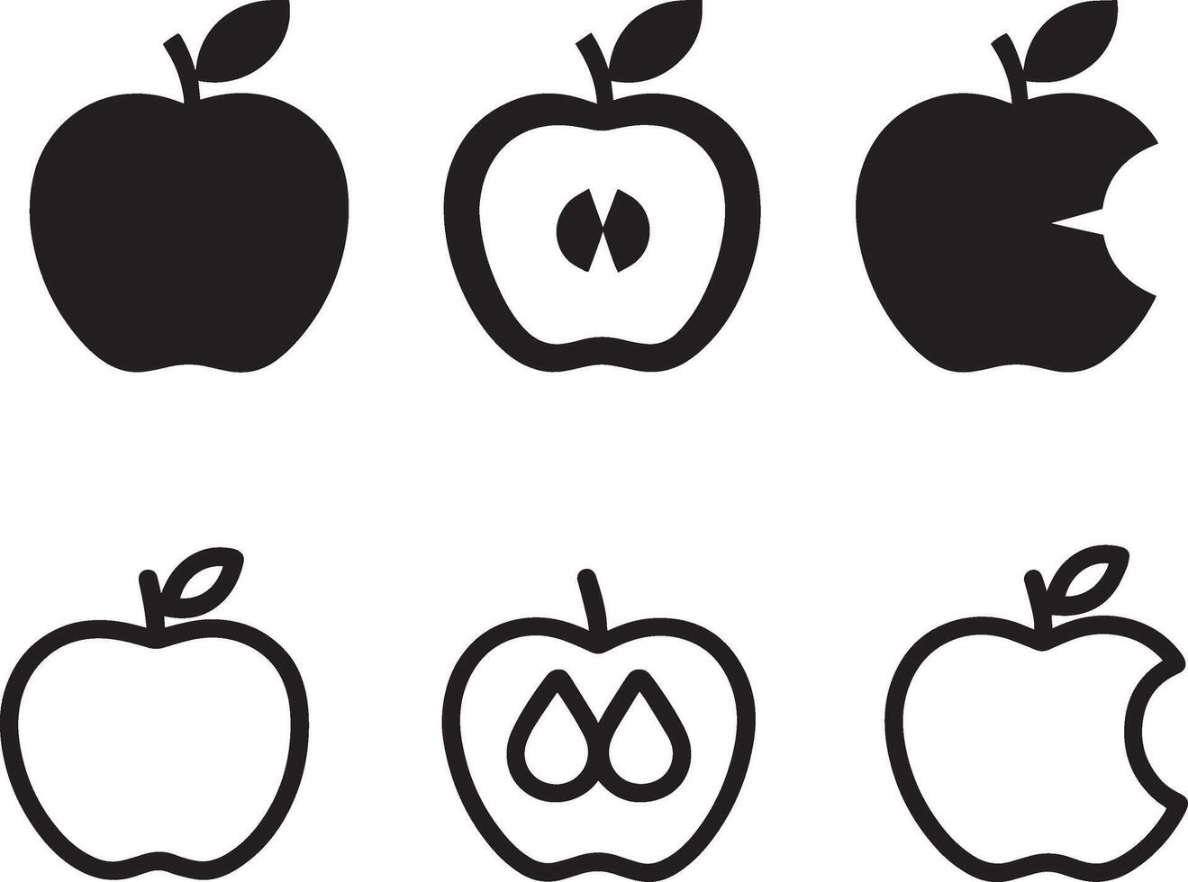 Beautiful Apple Art Bundle for Designers and Creators vector