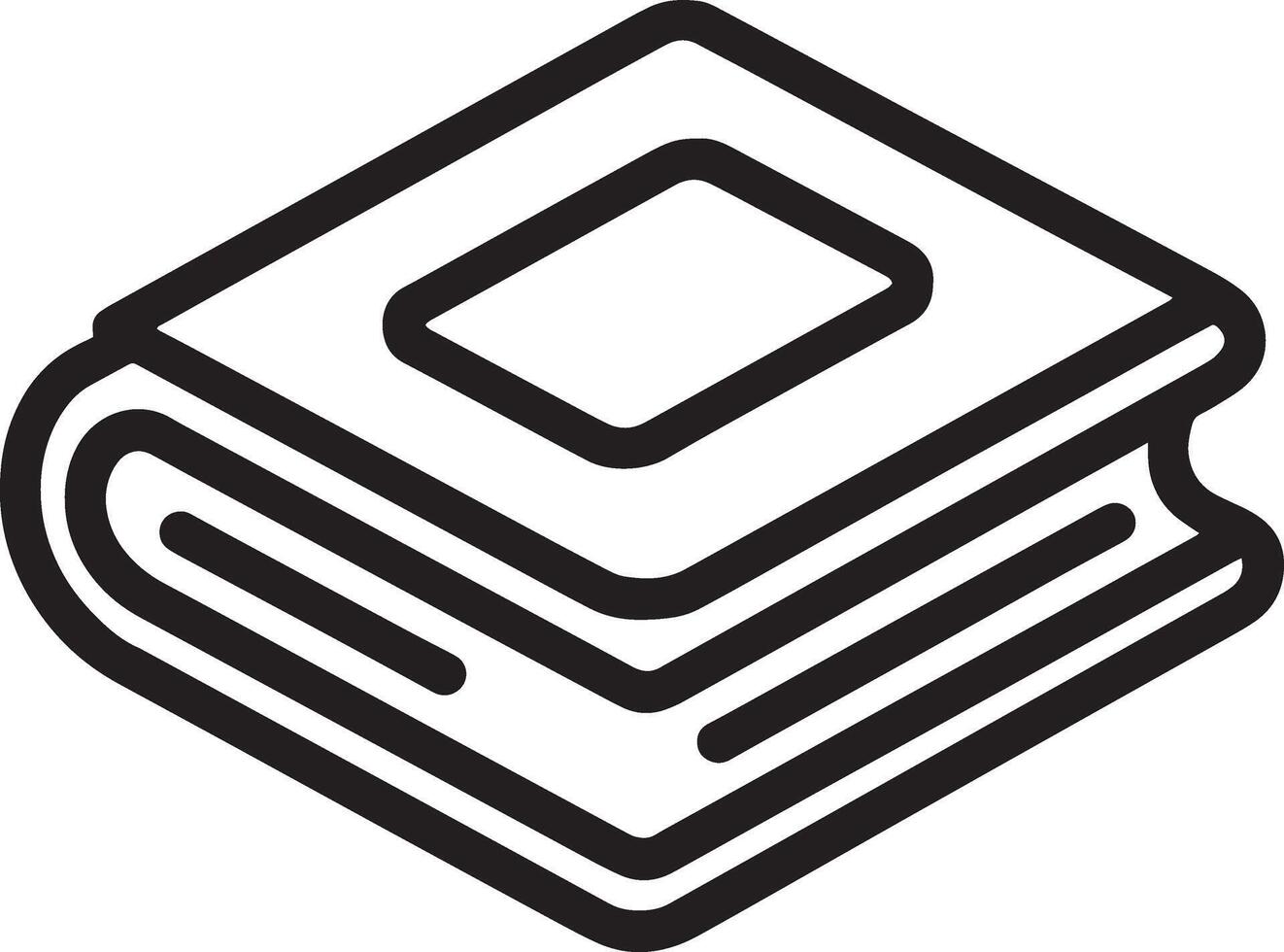 Modern Art with a Minimalistic Closed Book Icon Design vector