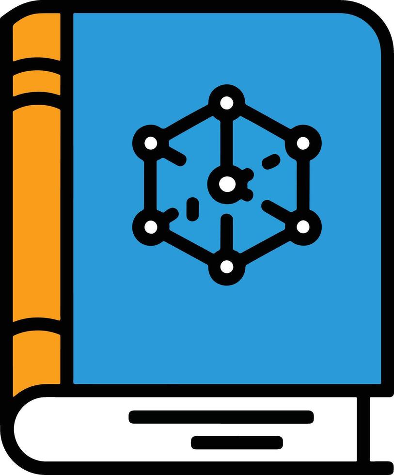 Hexagonal Symbol Closed Book Icon vector