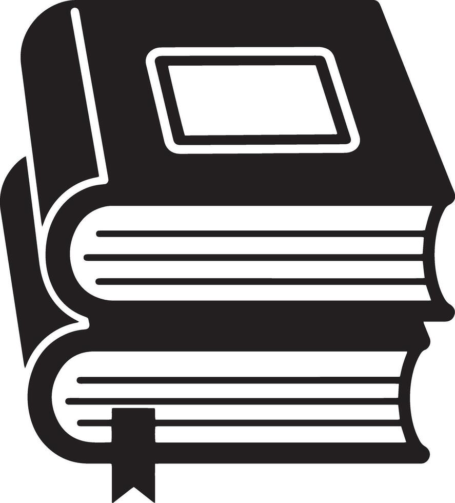 Minimalistic Icon of Two Stacked Books vector