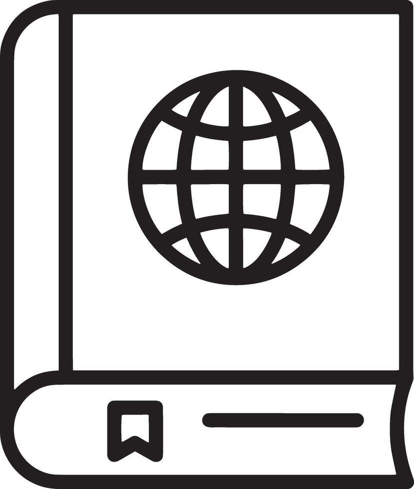 A Closed Book with a Web Symbol vector