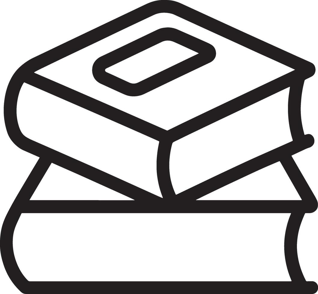 Clean and Minimalistic Icon of Two Stacked Books vector