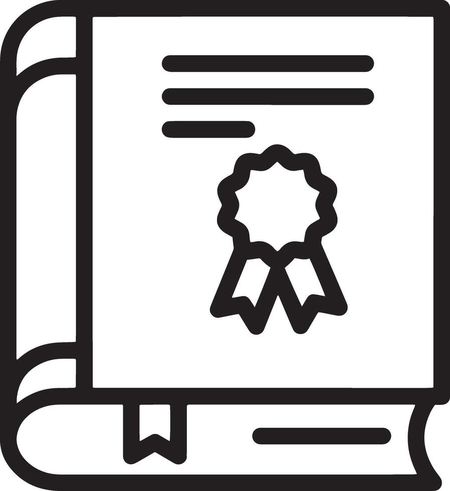 Elegant Closed Book Icon Featuring an Educational Symbol vector