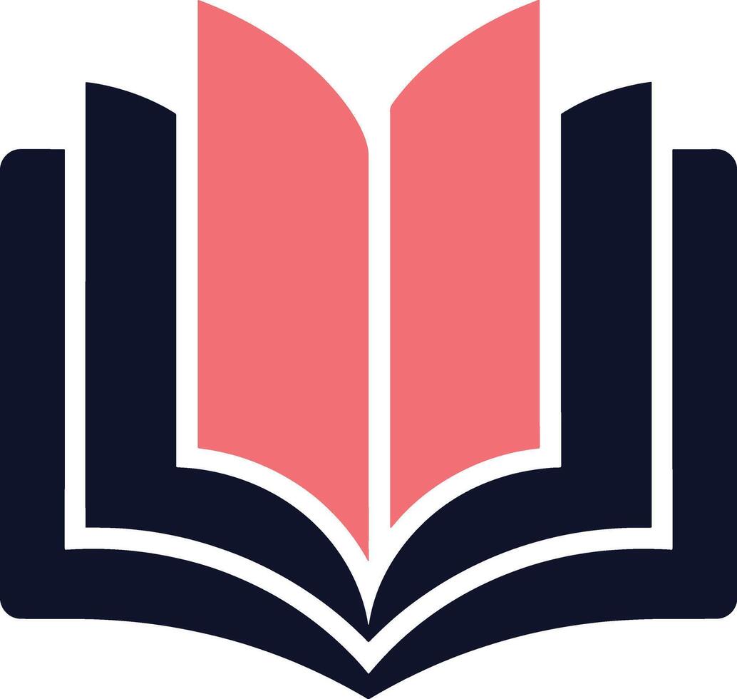 Stylish Open Book Illustration Icon for Creative Projects vector