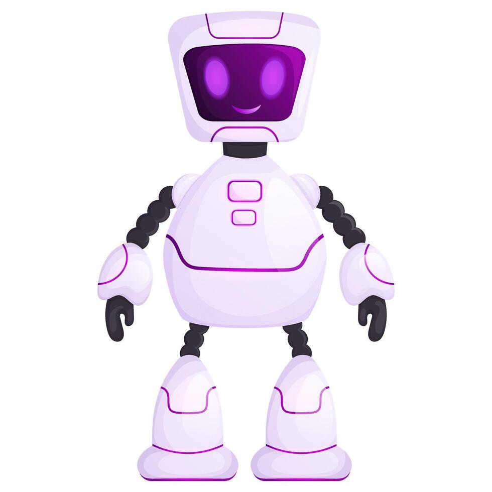 Artificial intelligence chat bot. Ai robot isolated on white. vector