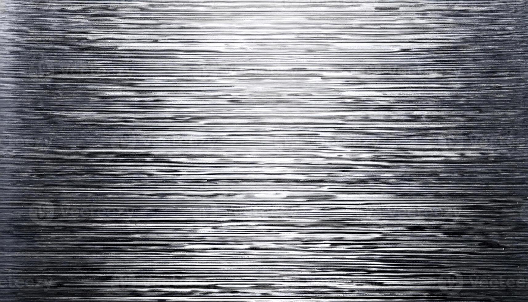 close-up of polished stainless steel with a brushed finish and horizontal grain texture for industrial and modern designs photo