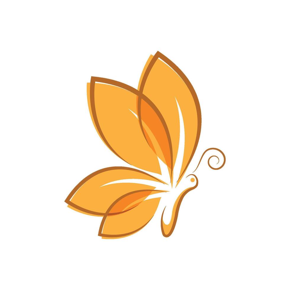 abstract Beauty Butterfly Logo Template flat design vector