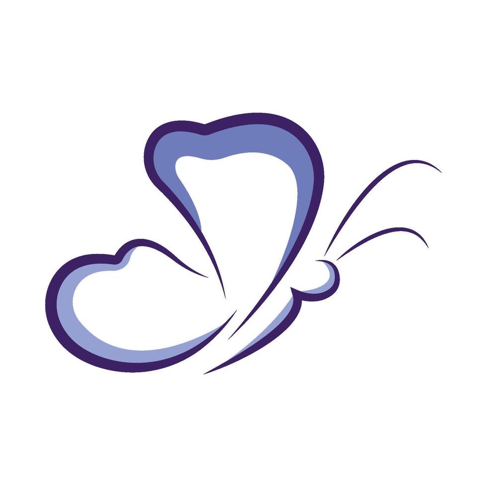 abstract Beauty Butterfly Logo Template design vector