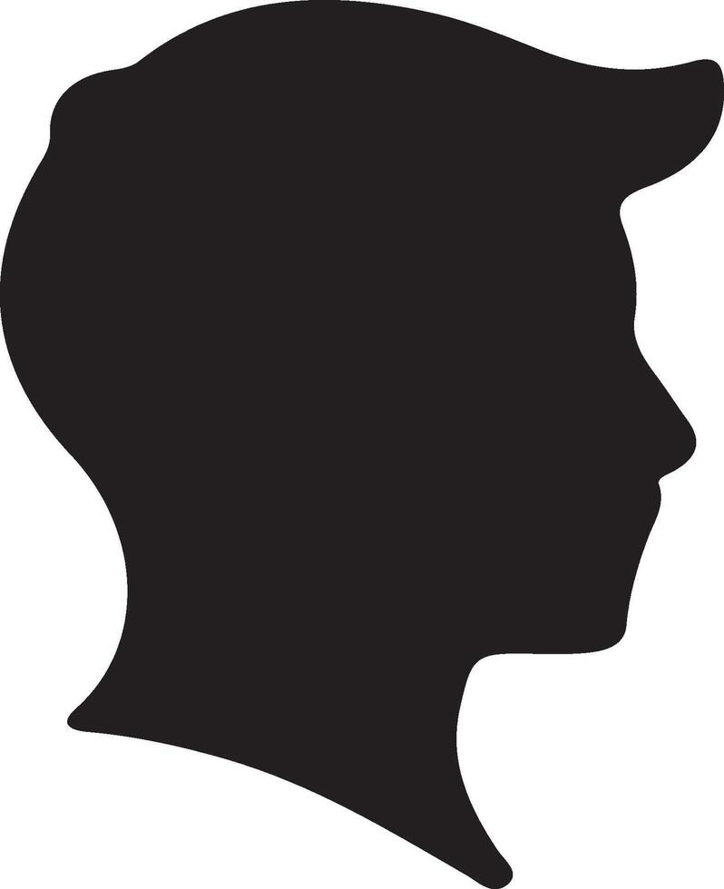 Silhouette profile and head shape. vector