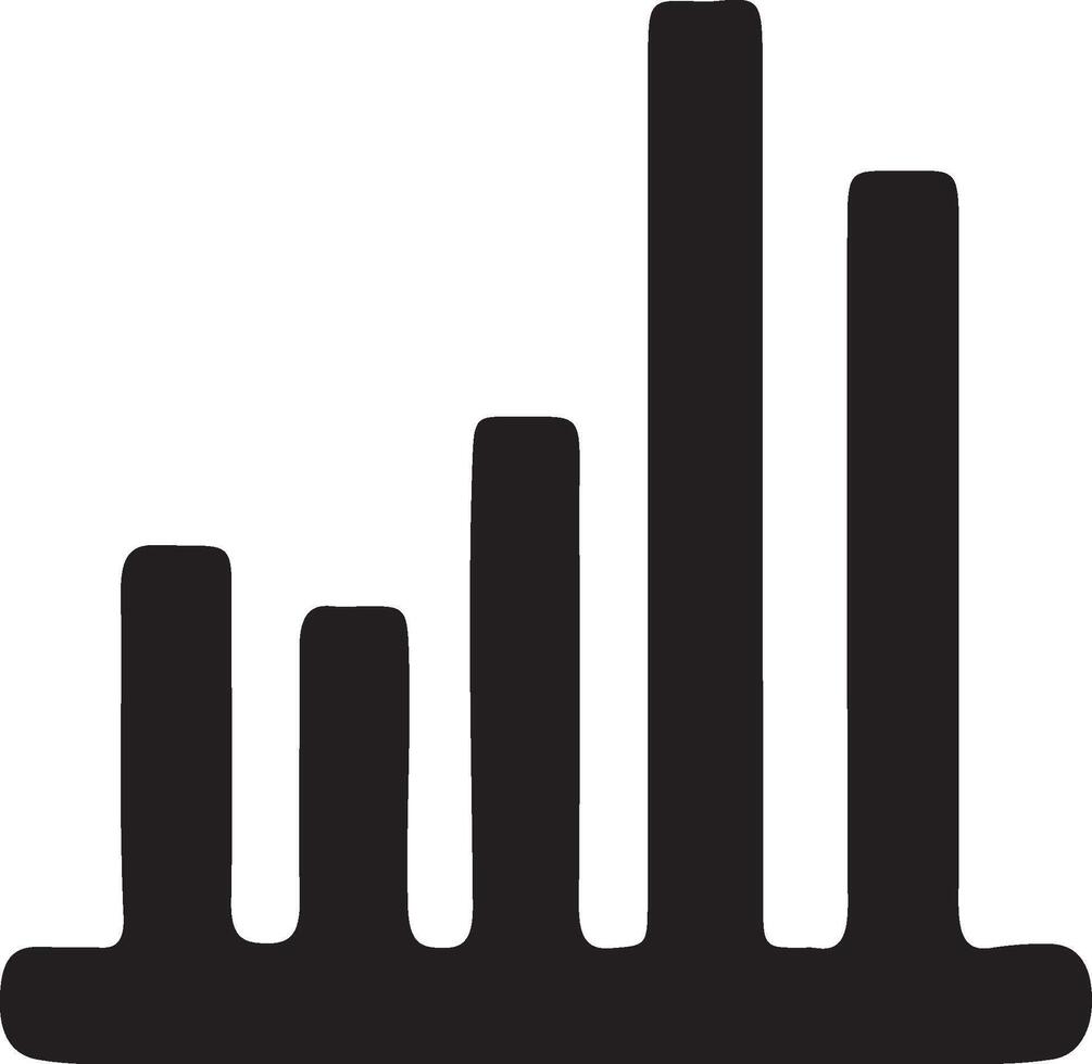 Bar chart minimalist design black and white data visualization. vector
