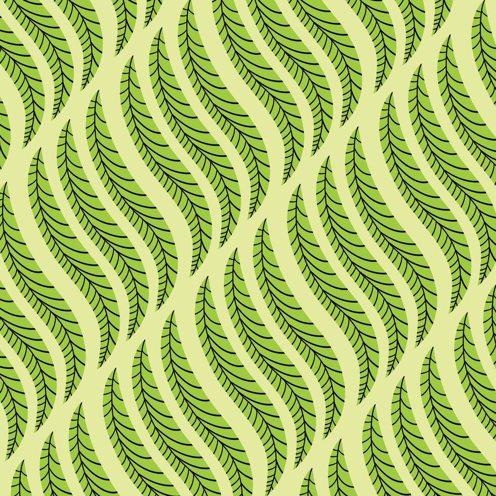 Tropical green leaves vector