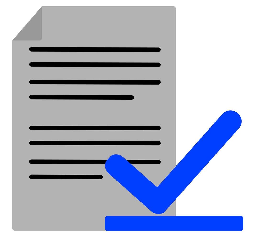 Checkmark icon saved file vector