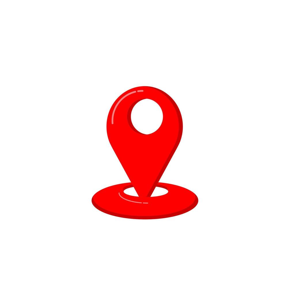 red mapping pin location illustration vector