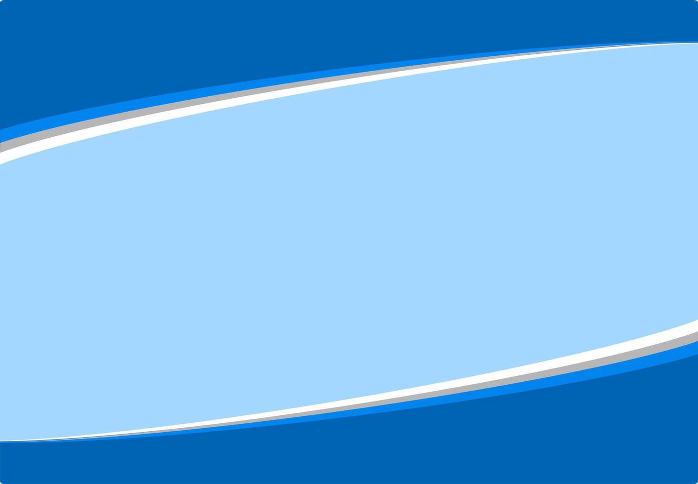 A blue and white oval with a curved edge vector