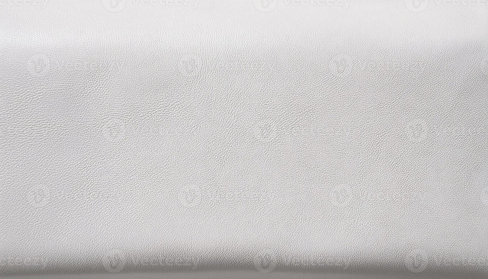macro close-up of white leather surface with smooth flawless texture and detailed grain pattern photo