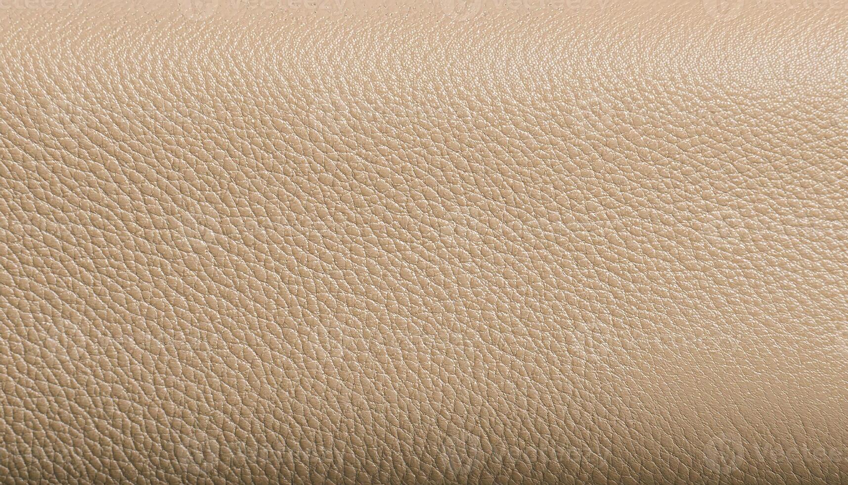 close-up of creamy beige leather texture with fine grain and polished surface, perfect for premium accessories and upholstery designs photo