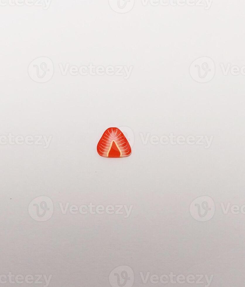 miniature cute fimo isolated decorate strawberry fruit summer food red photo