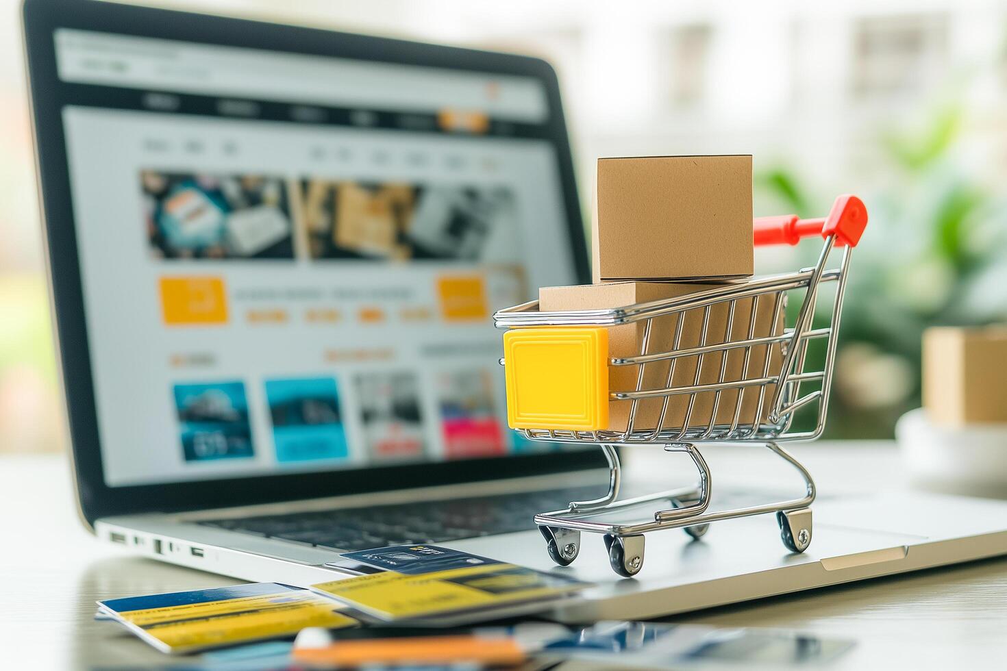 Online shopping and e-commerce concept photo