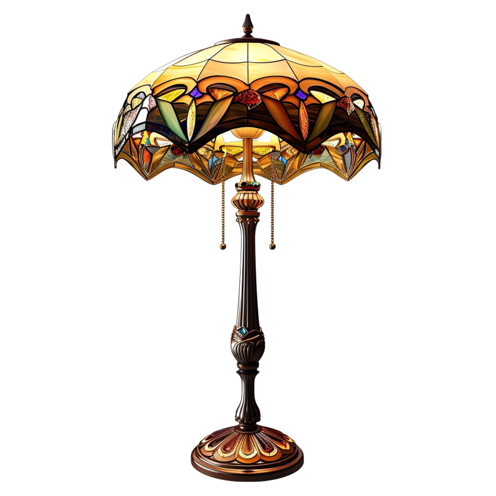 Tiffany Style Stained Glass Lamp for Elegant Interiors png