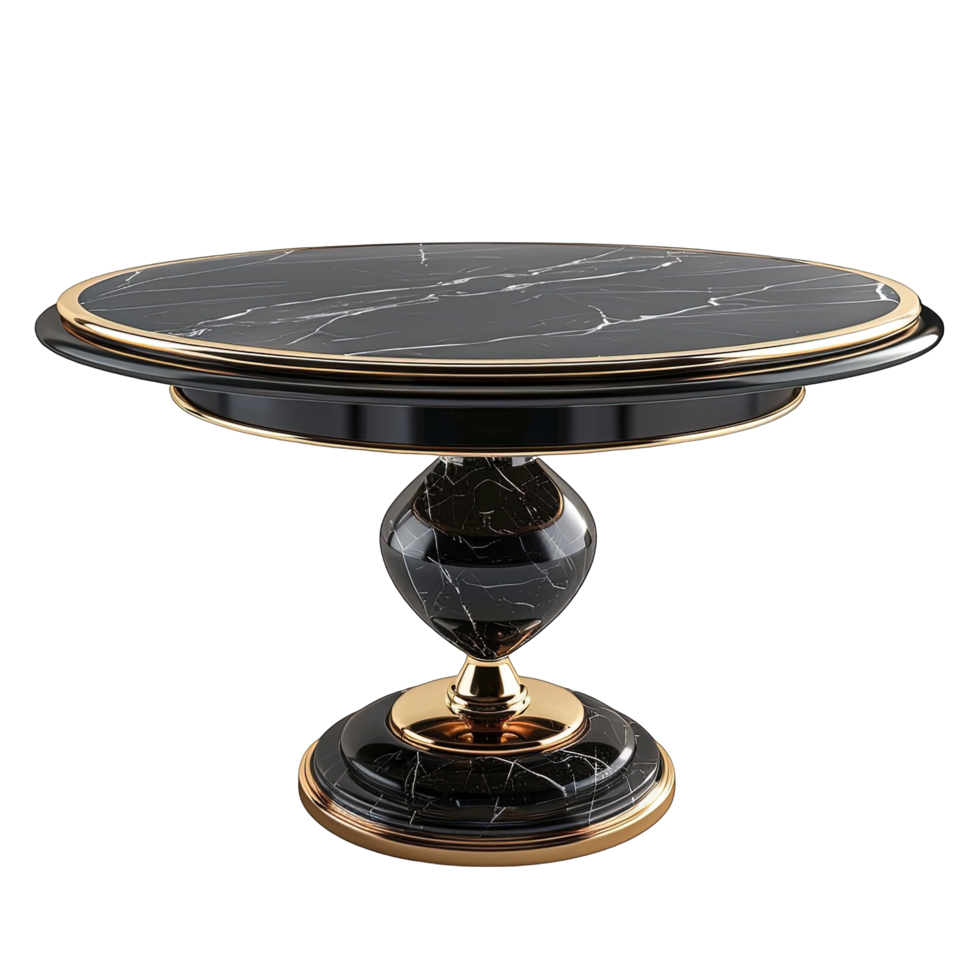 Minimalistic Black and White Round Table png