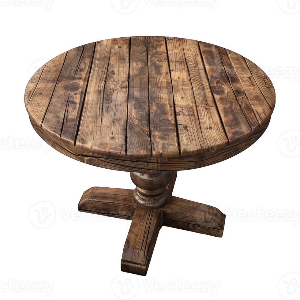 Rustic Round Wooden Table png