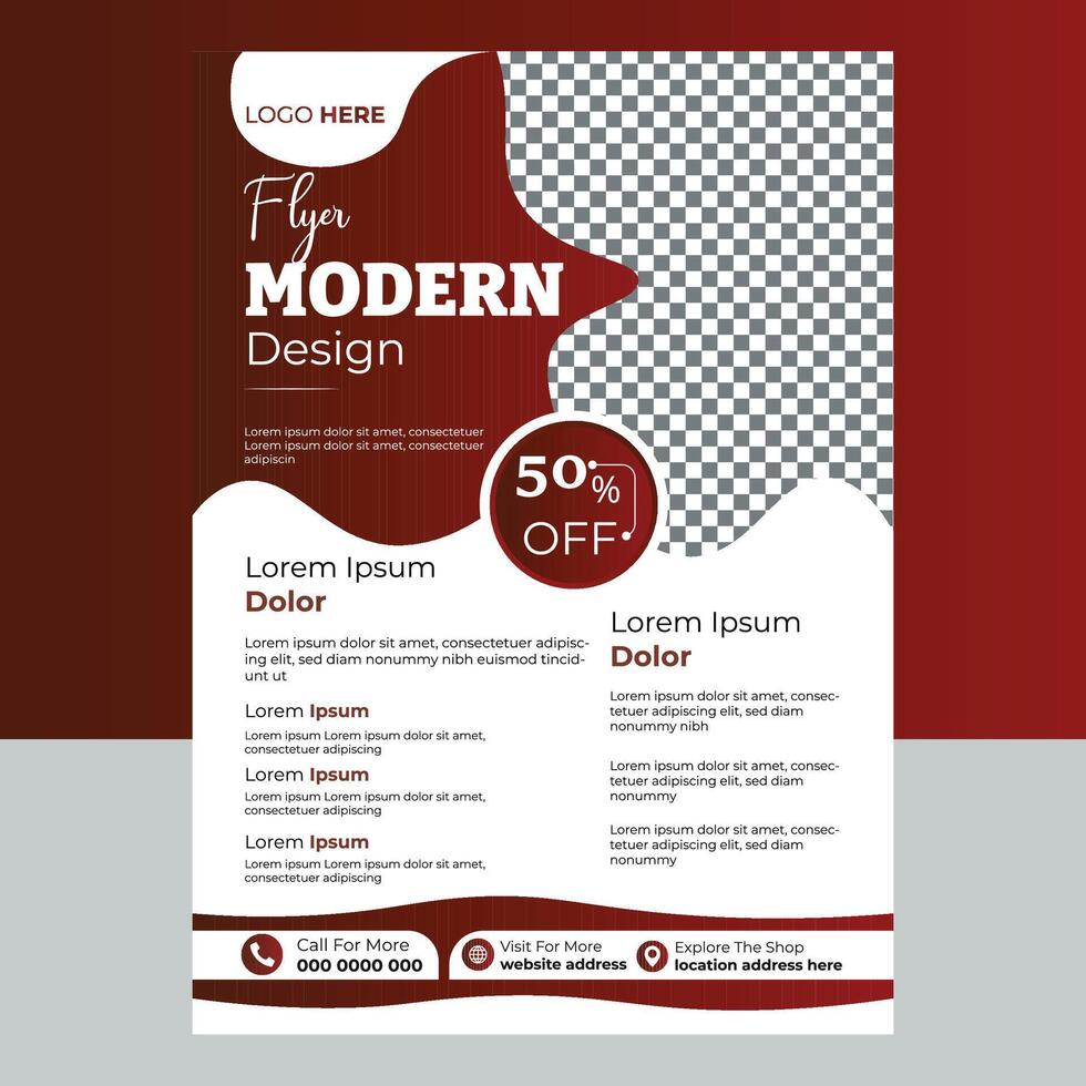 Corporate Flyer Template Design vector