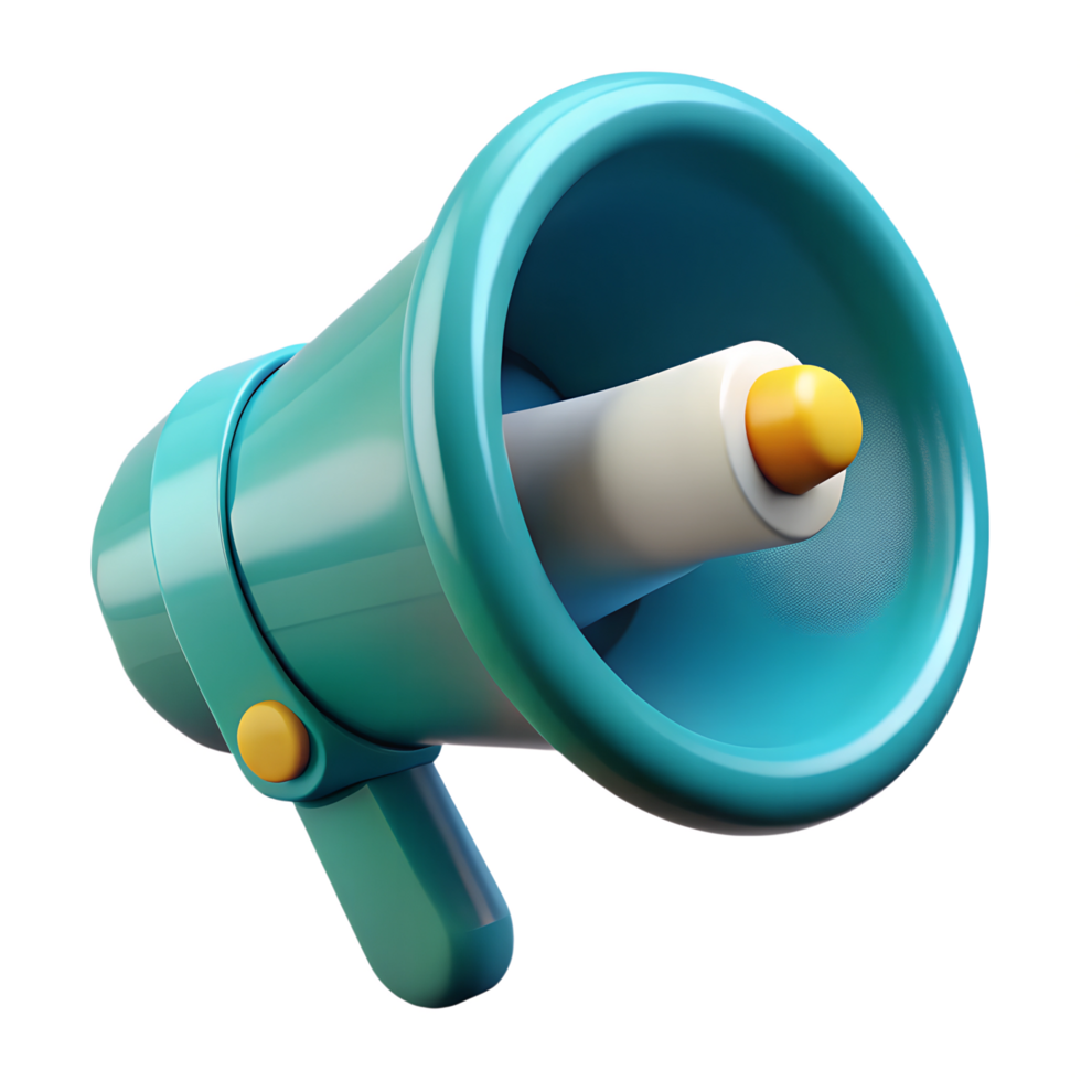 Shiny Megaphone Renders png