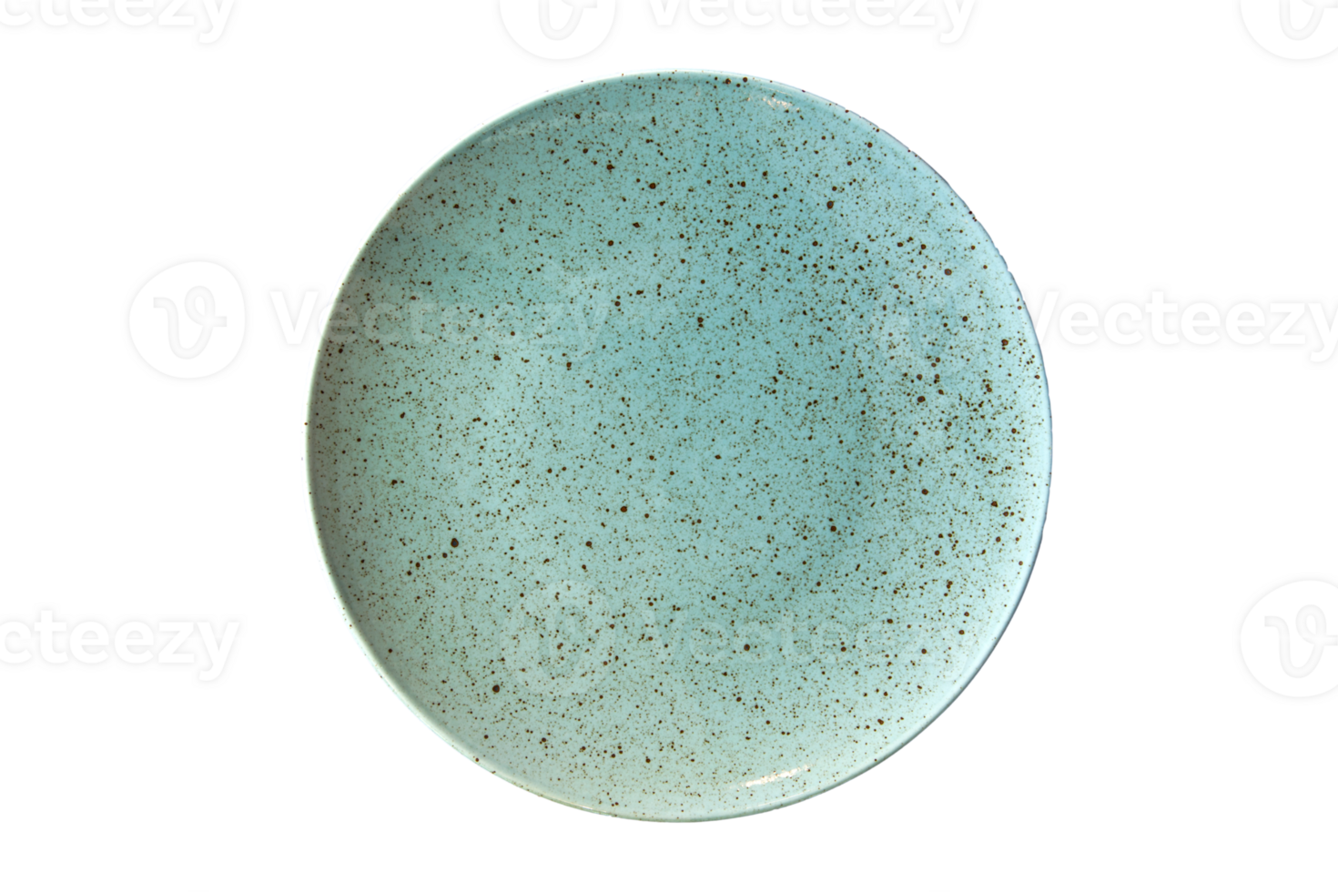 Above view with copy space empty plate on transparent background png