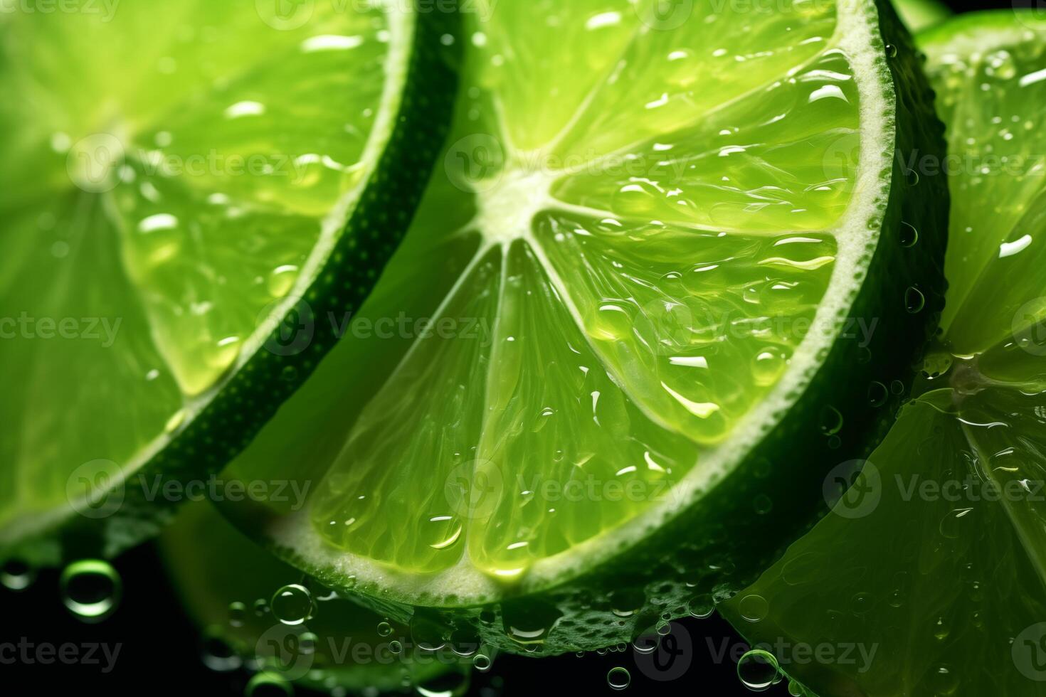 A close up view of juicy lemon slices overlapping each other gives a refreshing feeling. photo