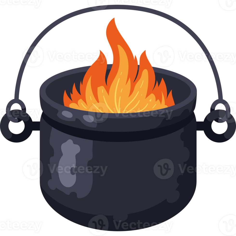 halloween cauldron isolated illustration png