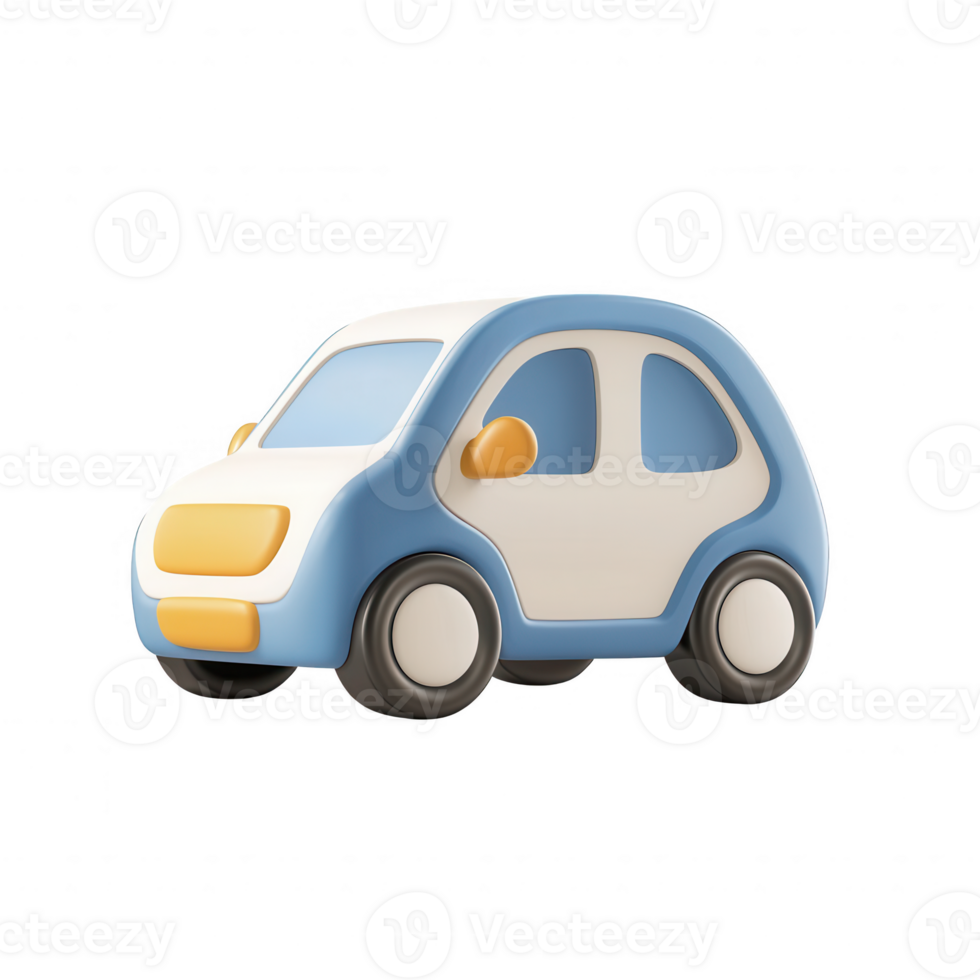 A colorful toy car in a minimalist design, perfect for children's playtime. png