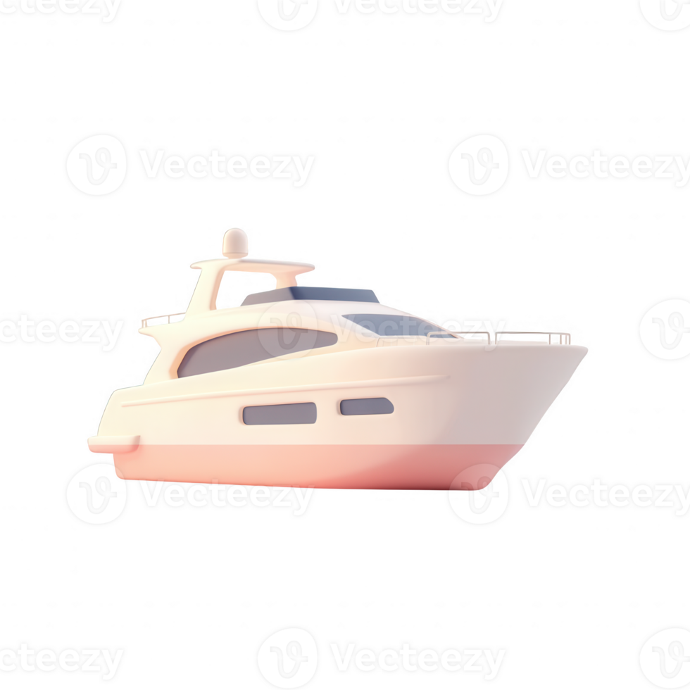 A sleek and modern yacht, perfect for luxury vacations on the ocean. png
