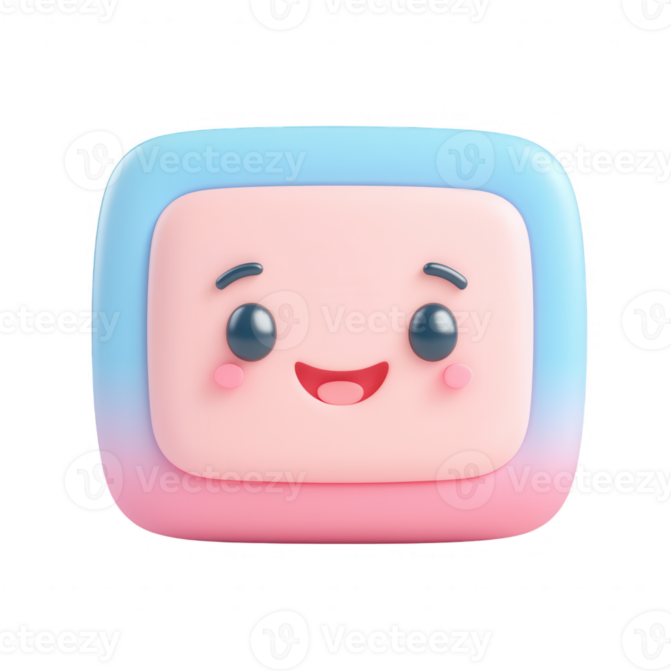 Colorful cartoon character with a cheerful expression for fun graphics. png