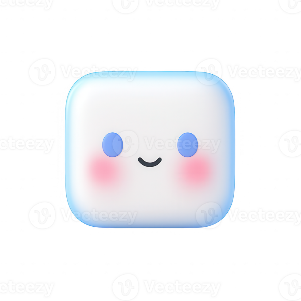 Cute smiling character icon, perfect for digital design and creative projects. png