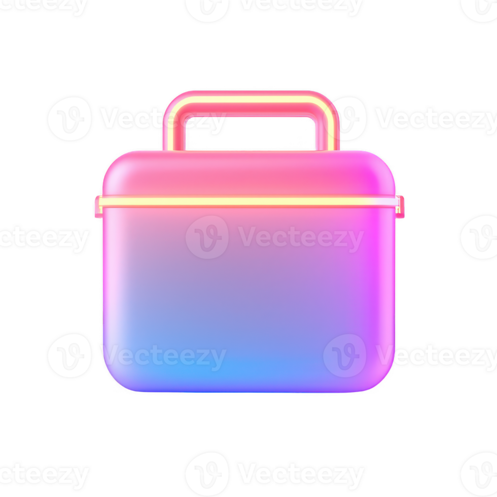 Colorful modern briefcase design for digital storage and transportation needs. png