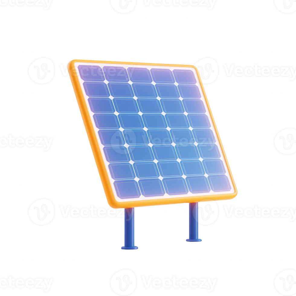 Illustration of a solar panel for renewable energy and sustainable technology concepts. png
