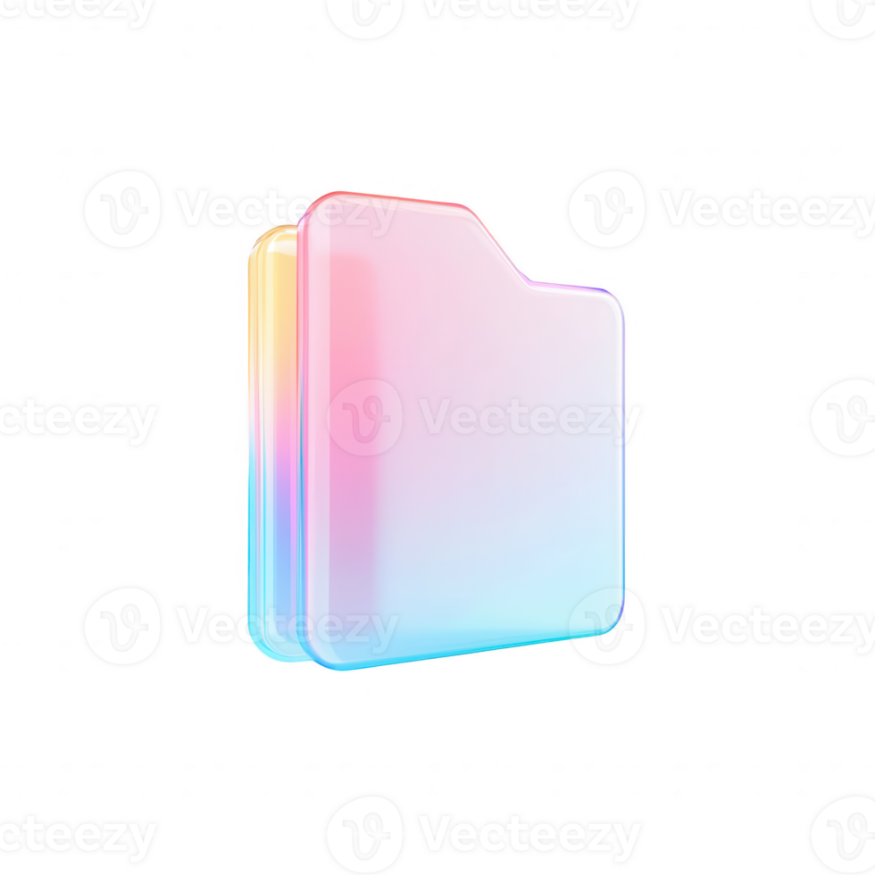 Stylish gradient folder icon representing digital organization and storage. png