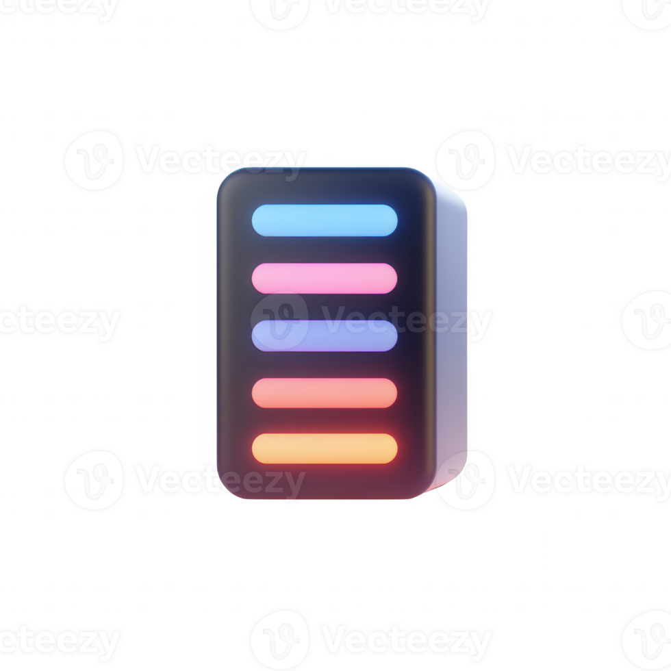 Stylish design of a glowing battery icon with colorful stripes on a dark background. png