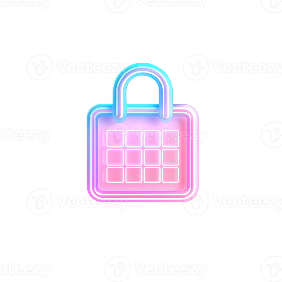 Stylized digital calendar icon with a lock symbolizing secure scheduling. png