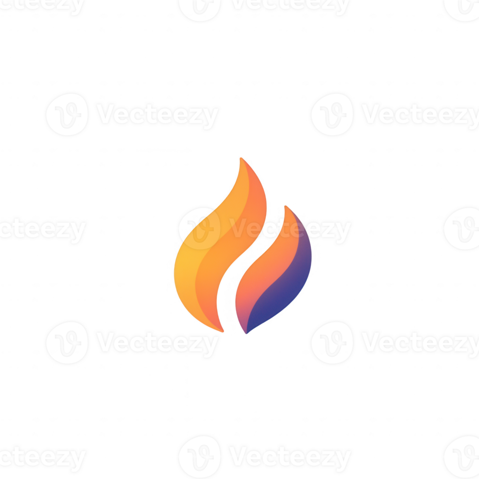 Abstract flame design symbolizing energy and warmth in vibrant colors. png